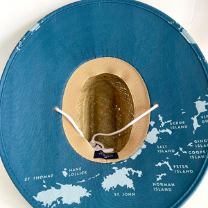 Burgee Co. Unisex Adult Lifeguard Hat - Dark Teal Island Map